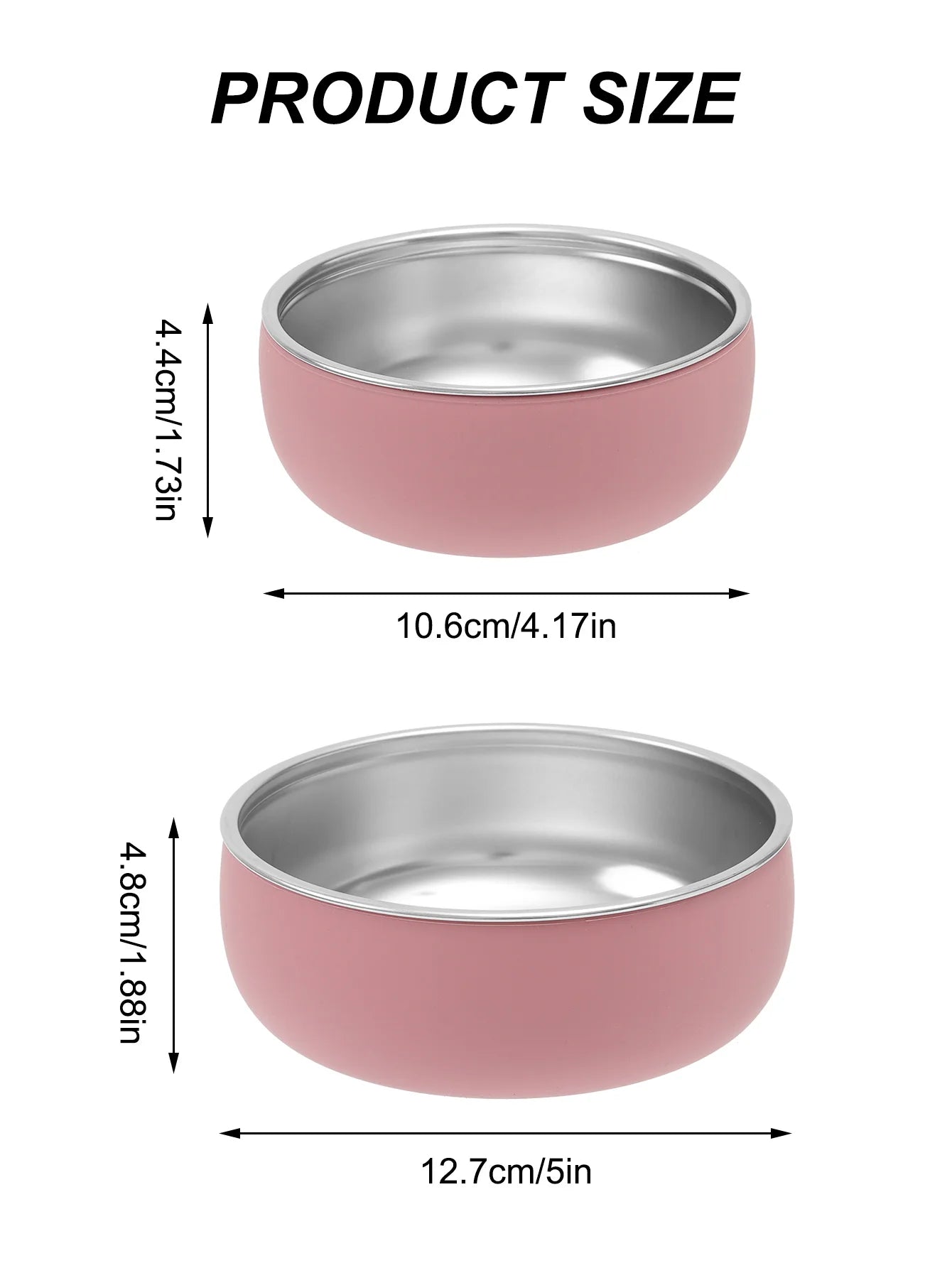 Stainless Steel Bowls - 2 Pack