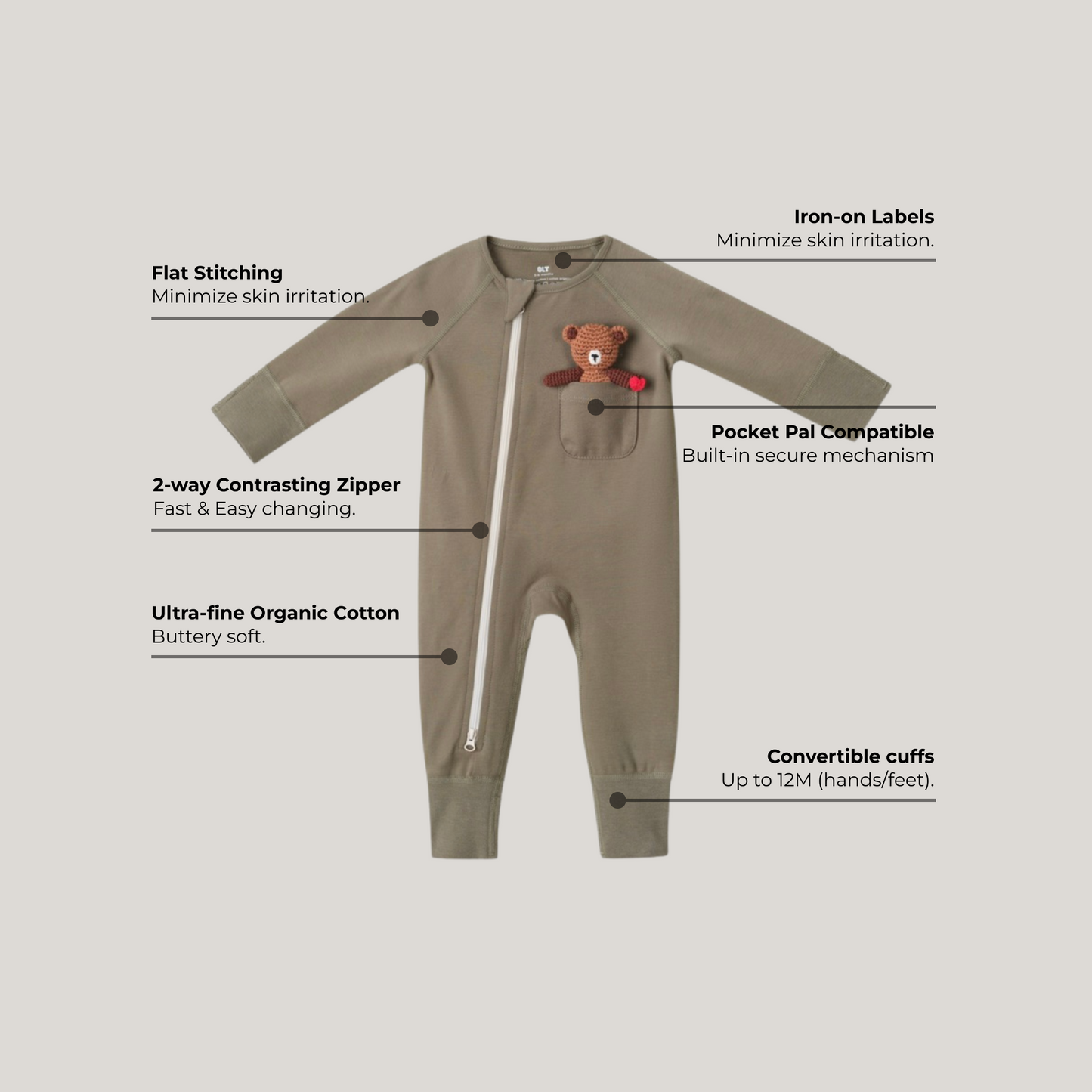 Zip Romper in Red Maple